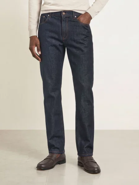 Reiss Džíny Bishopsgate Straight Fit 45 raw indigo
