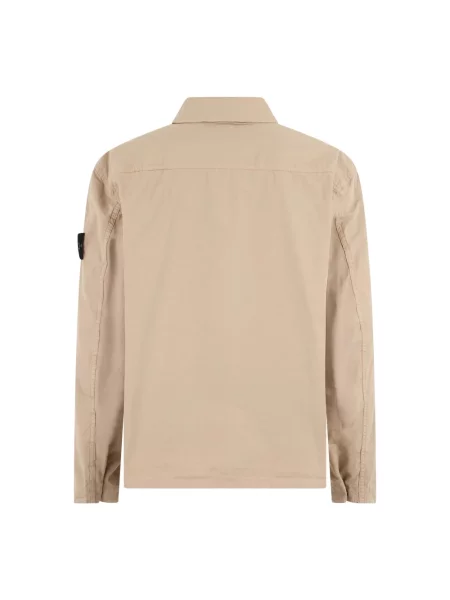 Kurtka koszulowa Stone Island z kamieniami beżowa