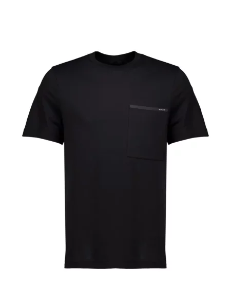 Tricou Moncler din jerseu cu buzunare la piept negru
