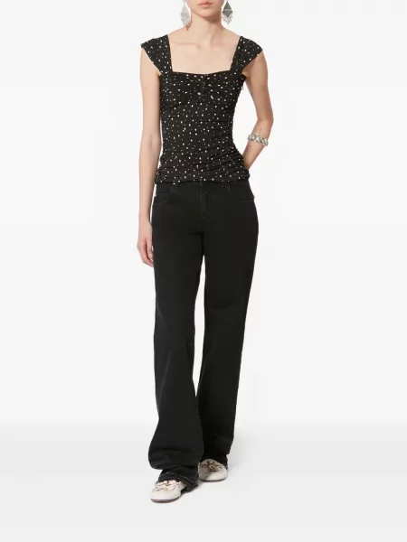 Top Isabel Marant cu buline negru