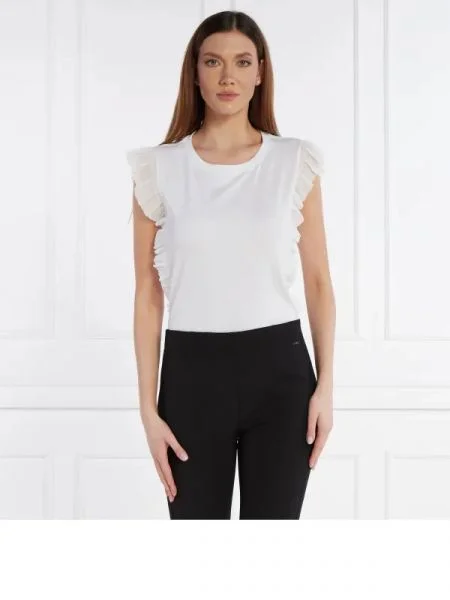 Marc Cain Bluză | Straight fit alb