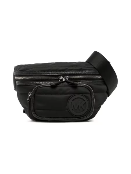 Pasek Michael Kors pikowany z paskiem czarny