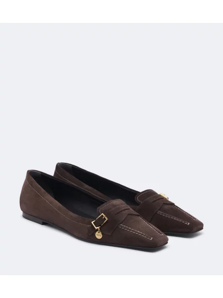 Balerini Tod's din piele de căprioară maro
