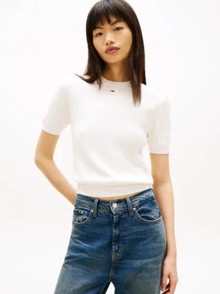 Pulover Tommy Jeans alb