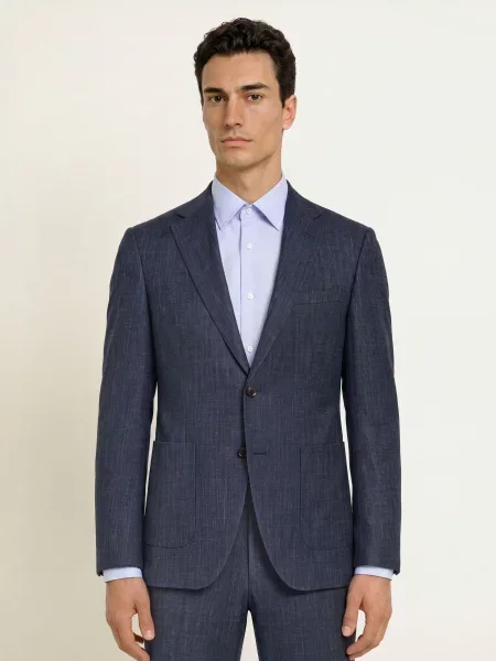 Boss Oblekové Sako Janson Regular Fit dark blue modré
