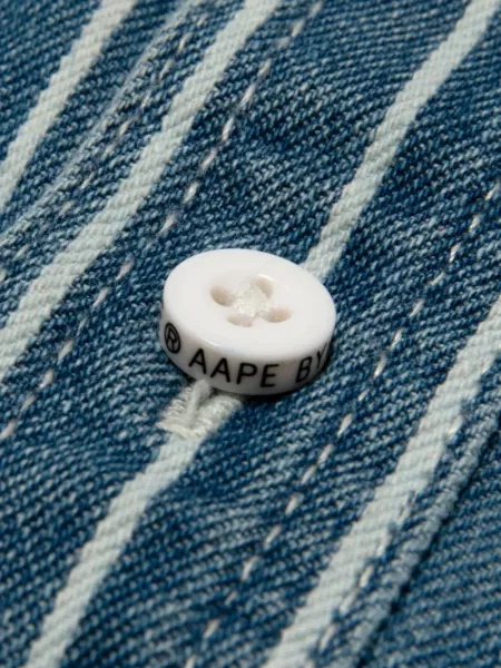 Pruhované pruhované košile Aape By *a Bathing Ape® modré