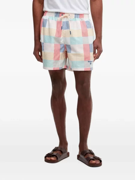 Slip de baie Barbour cu imagine alb
