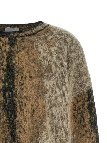 Pulover Nude cu imprimeu abstract maro