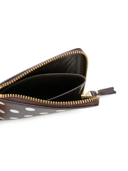 Portfel Comme Des Garçons Wallet w grochy brązowy