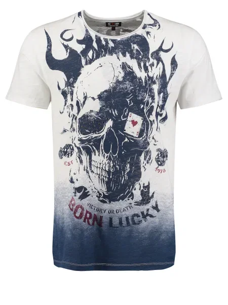 Key Largo Tricou albastru alb