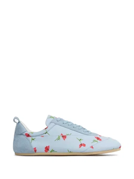 Sneakerși Jil Sander cu șireturi cu model floral cu imagine albastru