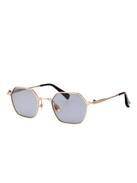 Ochelari de soare Yohji Yamamoto cu imprimeu geometric galben