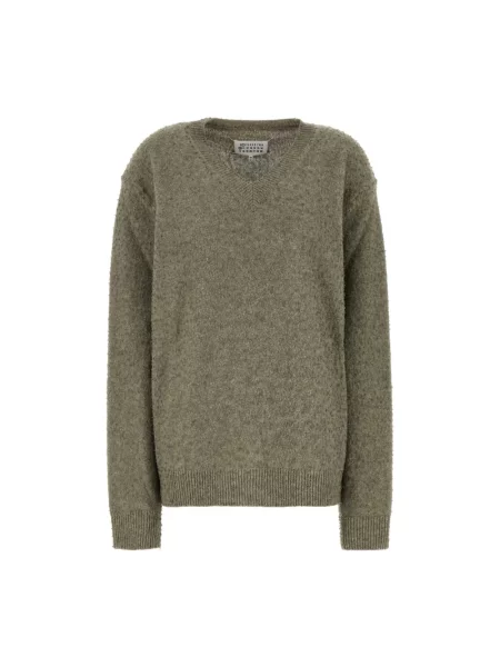 Dzianinowy sweter Maison Margiela zielony