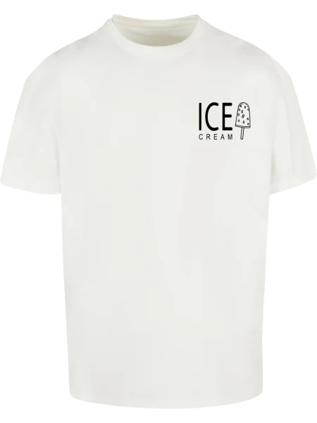 Merchcode Tričko Ice Cream čierna biela