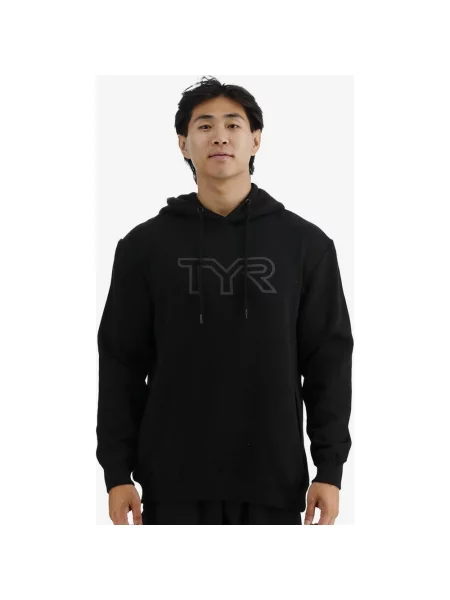 Bluza z kapturem TYR Ultrasoft Big Logo Tech w kolorze czarno-białym XS czarna