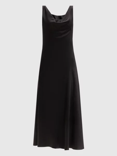 Шелковое платье Brunello Cucinelli черное