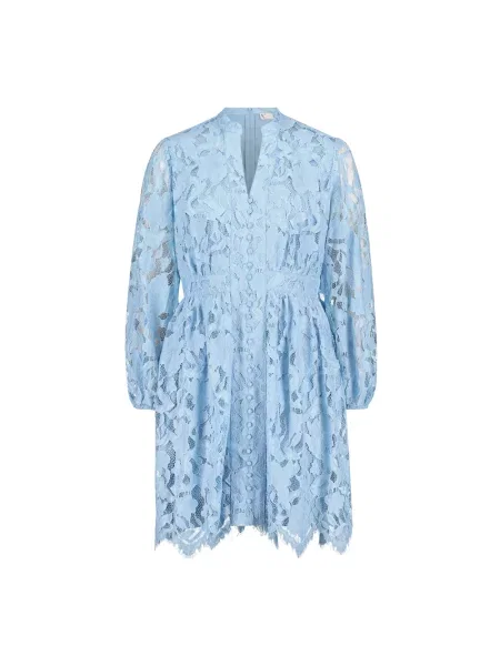 Sukienka midi Vera Mont koronkowa do kolan niebieska