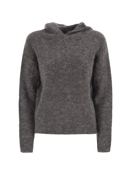 Pulover 's Max Mara de lână cu glugă gri