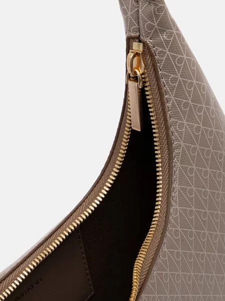 Calvin Klein Táska Emblem Aop Conv Shoulder Bag bézs