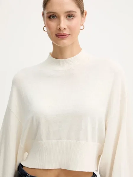 Шерстяной легкий свитер United Colors Of Benetton бежевый