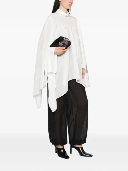 Bluză Lanvin asimetrică alb