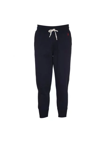 Spodnie dresowe Polo Ralph Lauren o krotszym kroju granatowe