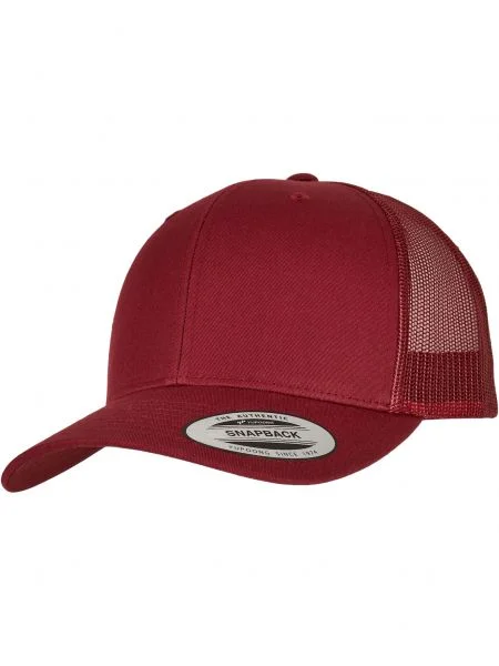 Retro Trucker Cap Cranberry alb