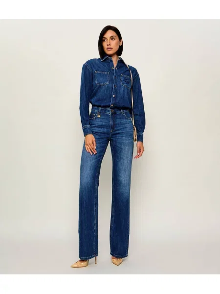 Elisabetta Franchi Denim salopetă
