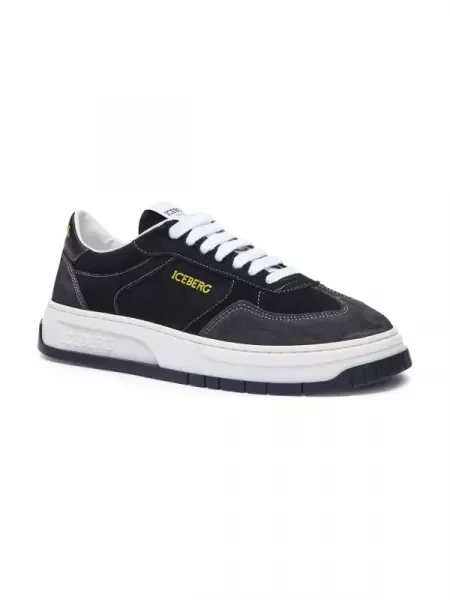 Iceberg Bőr sneakers tornacipő fekete