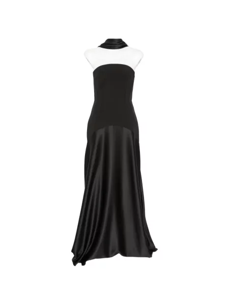 Rochie maxi Solace London fără bretele negru