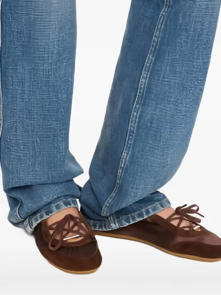 Top Chloé din piele de căprioară maro