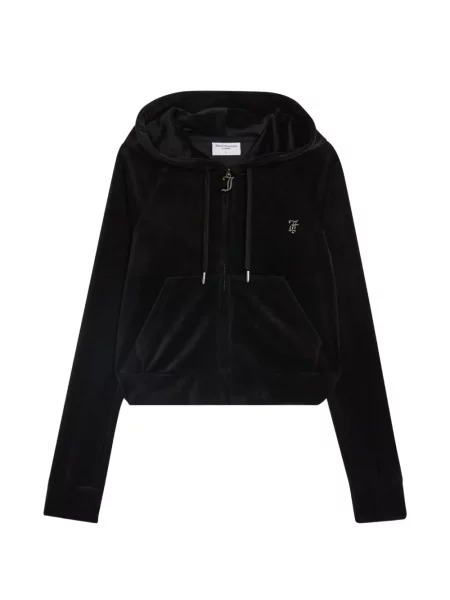 Stras hanorac cu glugă Juicy Couture negru