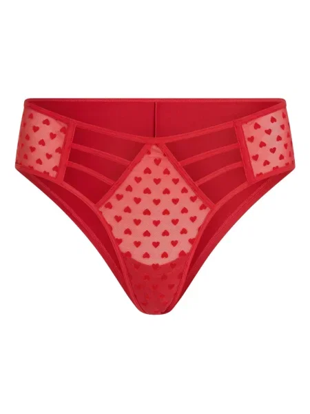 Chiloți brazilieni Marlies Dekkers cu imagine cu motiv cu inimi roșu