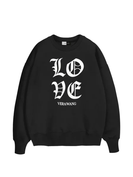 Hanorac crewneck Vera Wang cu decolteu rotund negru