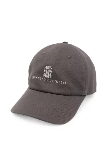 Șapcă Brunello Cucinelli cu broderie gri