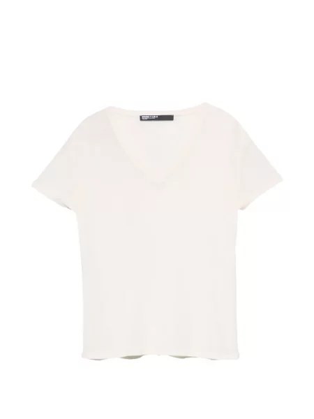 Tricou Bimba Y Lola cu decolteu în V alb