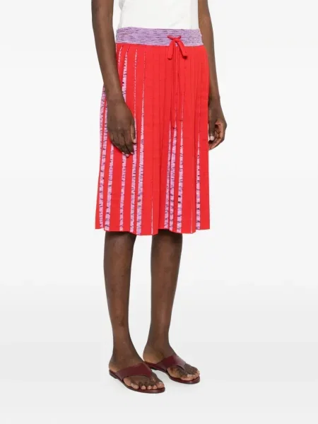 Fusta mini Missoni cu cordon roșu
