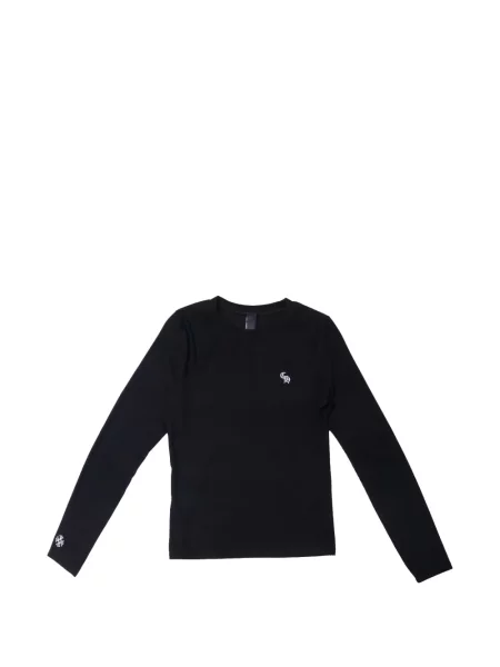 Lung tricou Chrome Hearts cu motiv cu inimi negru