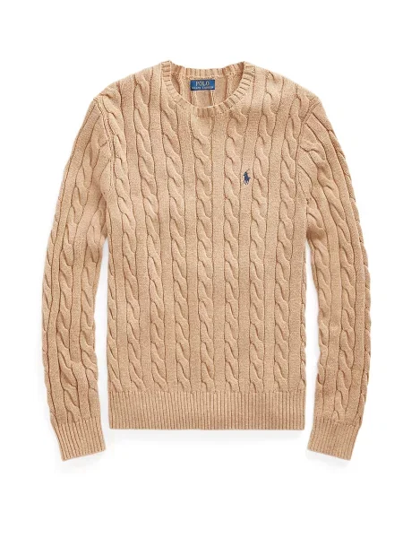 Πουλόβερ Polo Ralph Lauren με αυτόγραφο καφέ