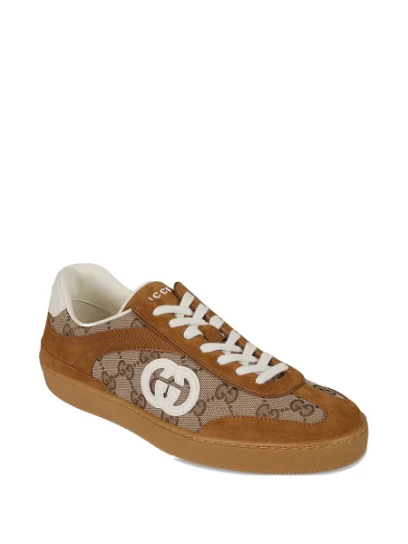 Sneakerși Gucci din piele maro