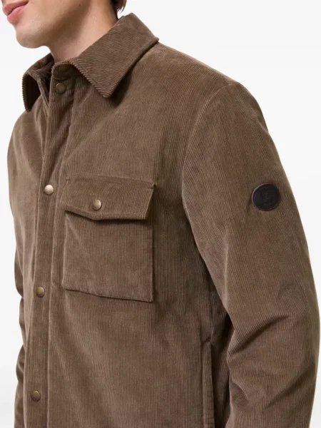 Geacă cămașă Burberry de catifea cord maro