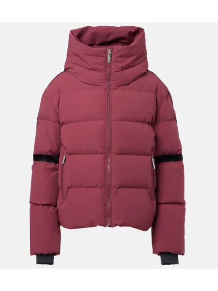 Aksamitna jeździć na nartach kurtka narciarska Fusalp bordowa