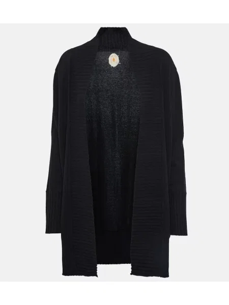 Cardigan Jardin Des Orangers de lână negru