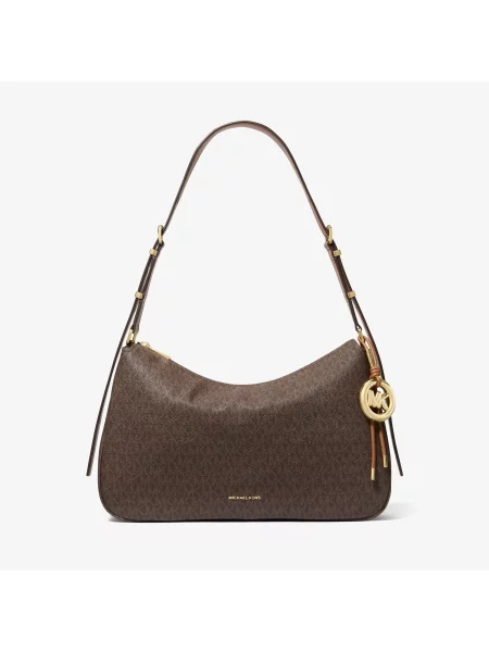 Kabelka Michael Kors Nolita Medium Signature Logo Shoulder Bag Brown/ Acorn Universal hnědá