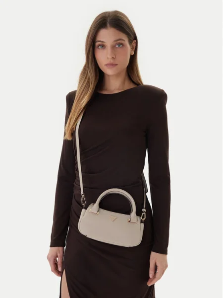 Guess Geantă Evie Mini bej
