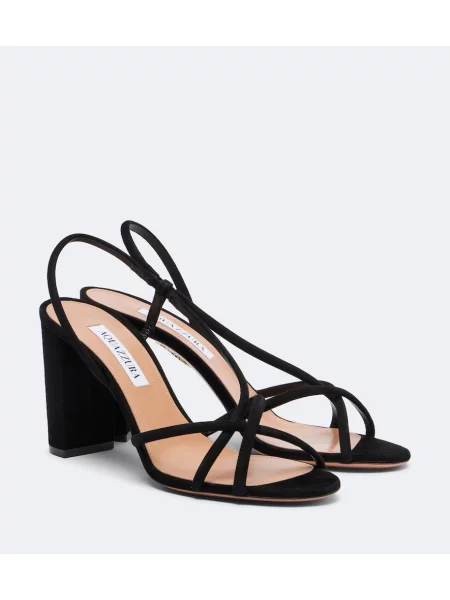 Sandale Aquazzura din piele de căprioară negru