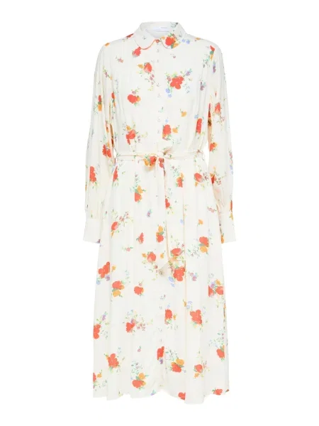 SELECTED FEMME Rochie tip bluză WALDA albastru deschis / verde pastel / portocaliu închis / alb