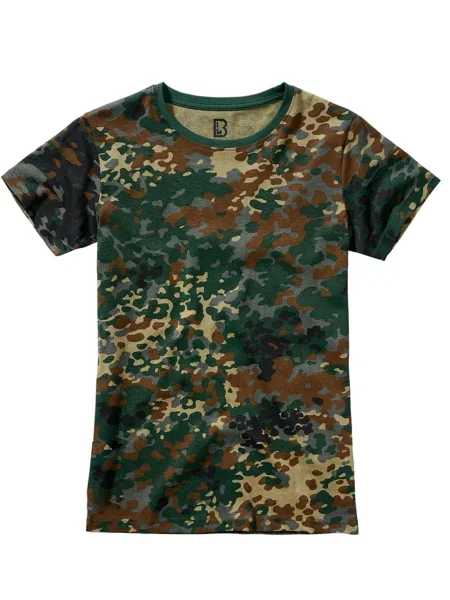 Brandit Majica rjava kaki / temno zelena siva