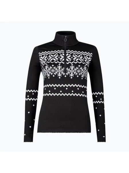 Дамски термо суитшърт Newland Groenlandia Half Zip black/white бяло
