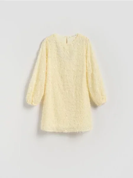 Reserved Rochie cu paiete galben-deschis galben